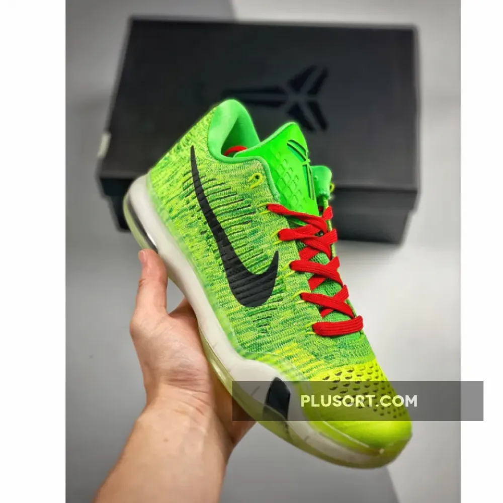 NIKEiD Kobe 10 Elite Low “Grinch” Multi-Color  802817-993