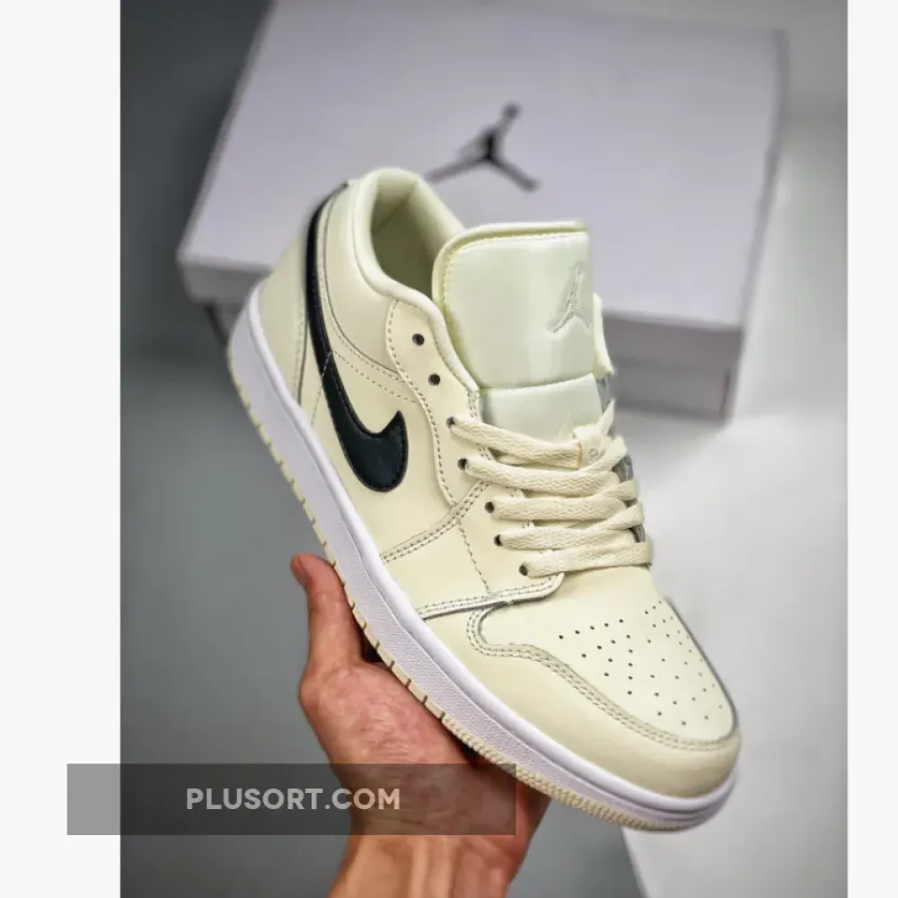 Air Jordan 1 Low Coconut Milk/Black-White  DC0774-121