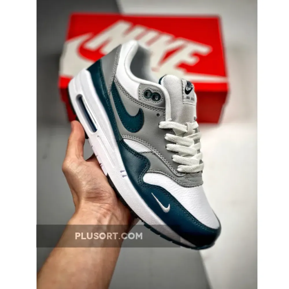 Nike Air Max 1 White/Dark Teal Green-Wolf Grey-Black DH4059-101