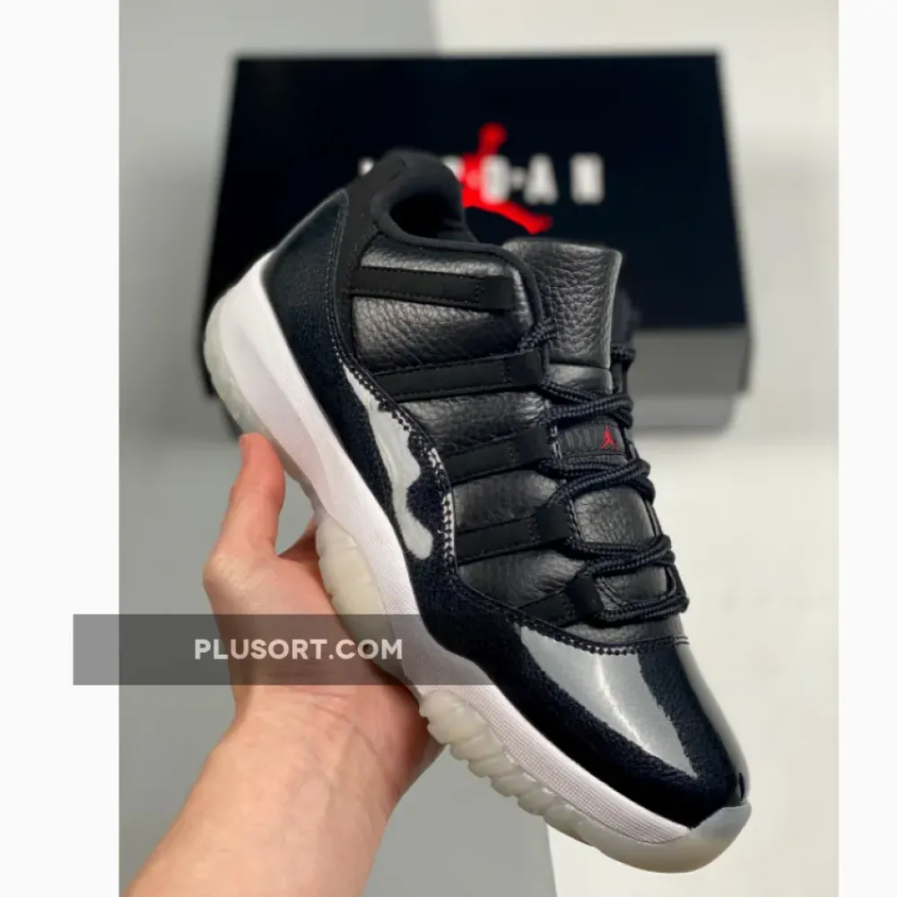 Air Jordan 11 Low “72-10” Black/Gym Red/White/Sail AV2187-001
