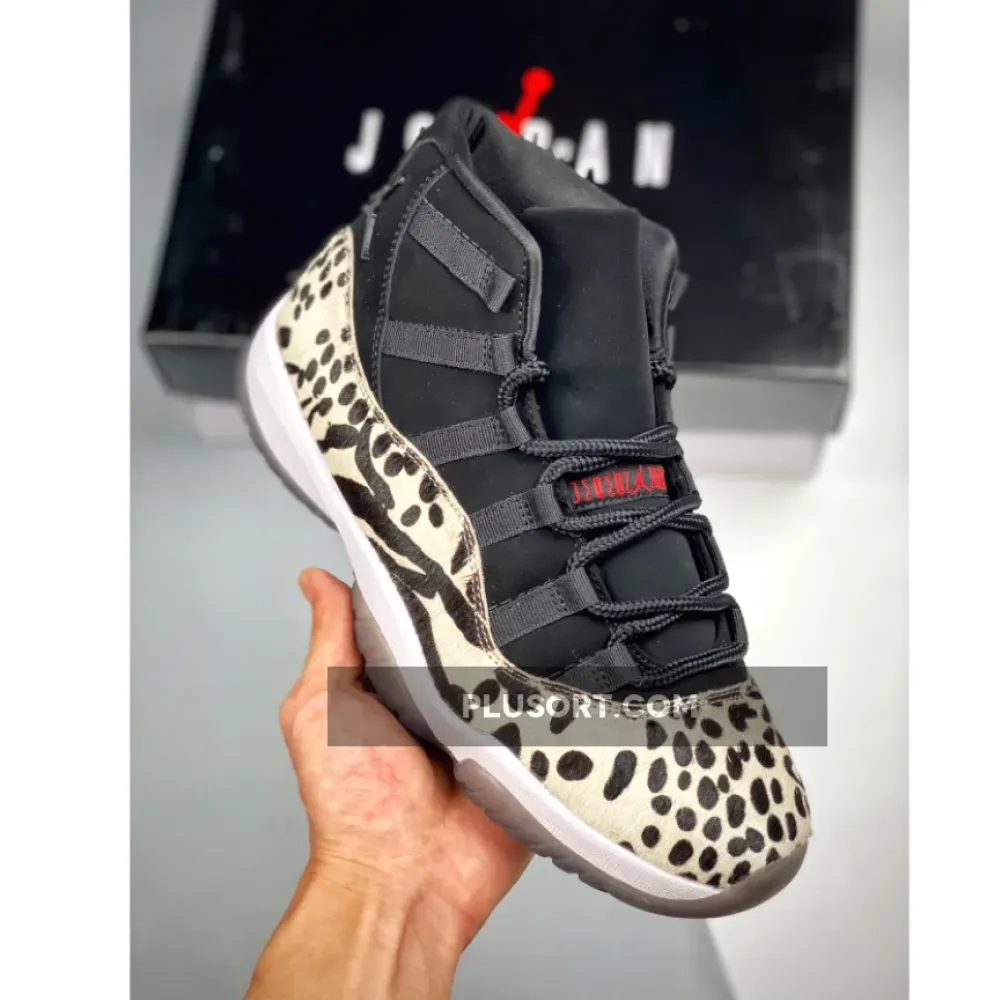 Air Jordan 11 “Animal Instinct” Black/Red-Sail-White AR0715-010
