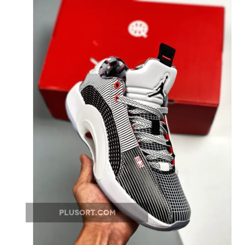 Air Jordan 35 Low “Quai 54” White/Black-University Red DJ2830-106