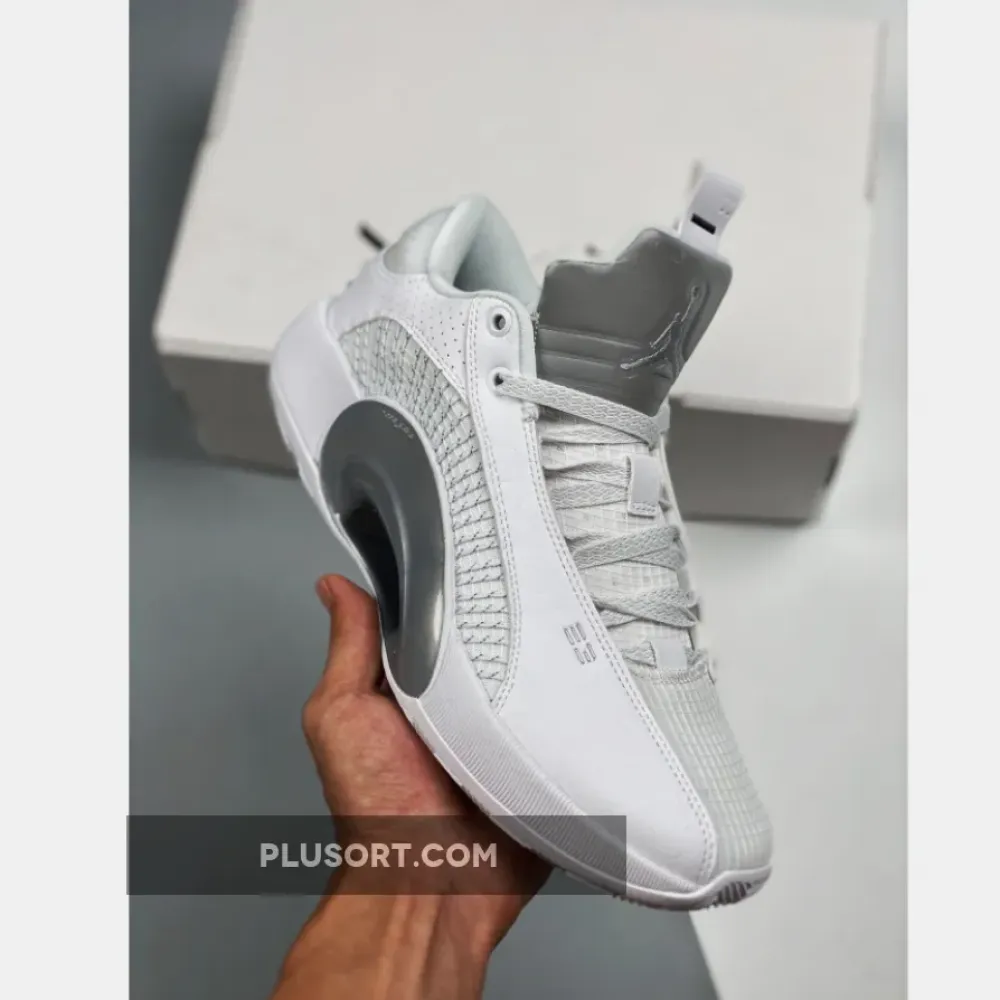 Air Jordan 35 Low White/White-Metallic Silver CW2459-100