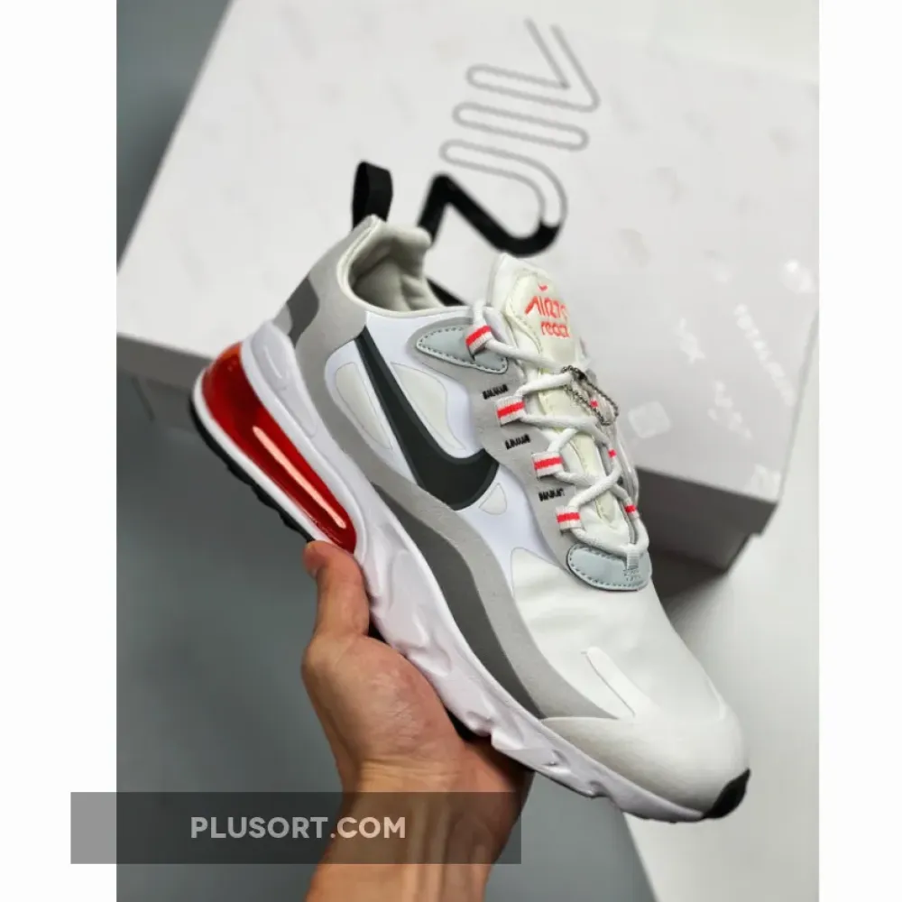 Nike Air Max 270 React White Flash Crimson  CT1280-100