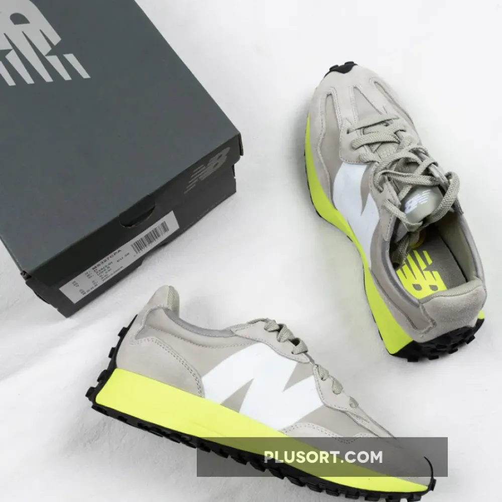 New Balance 327 Grey Neon Green