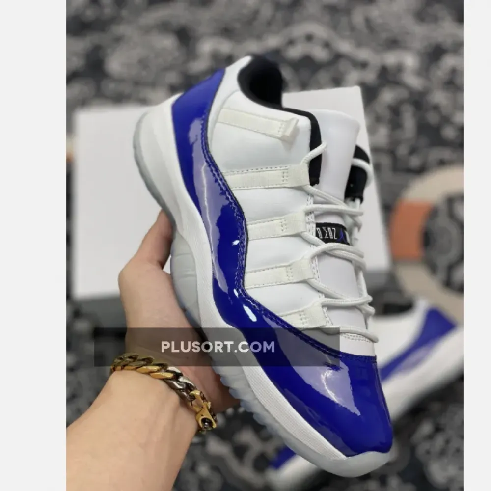Air Jordan 11 Low White/Black-Concord AH786–1