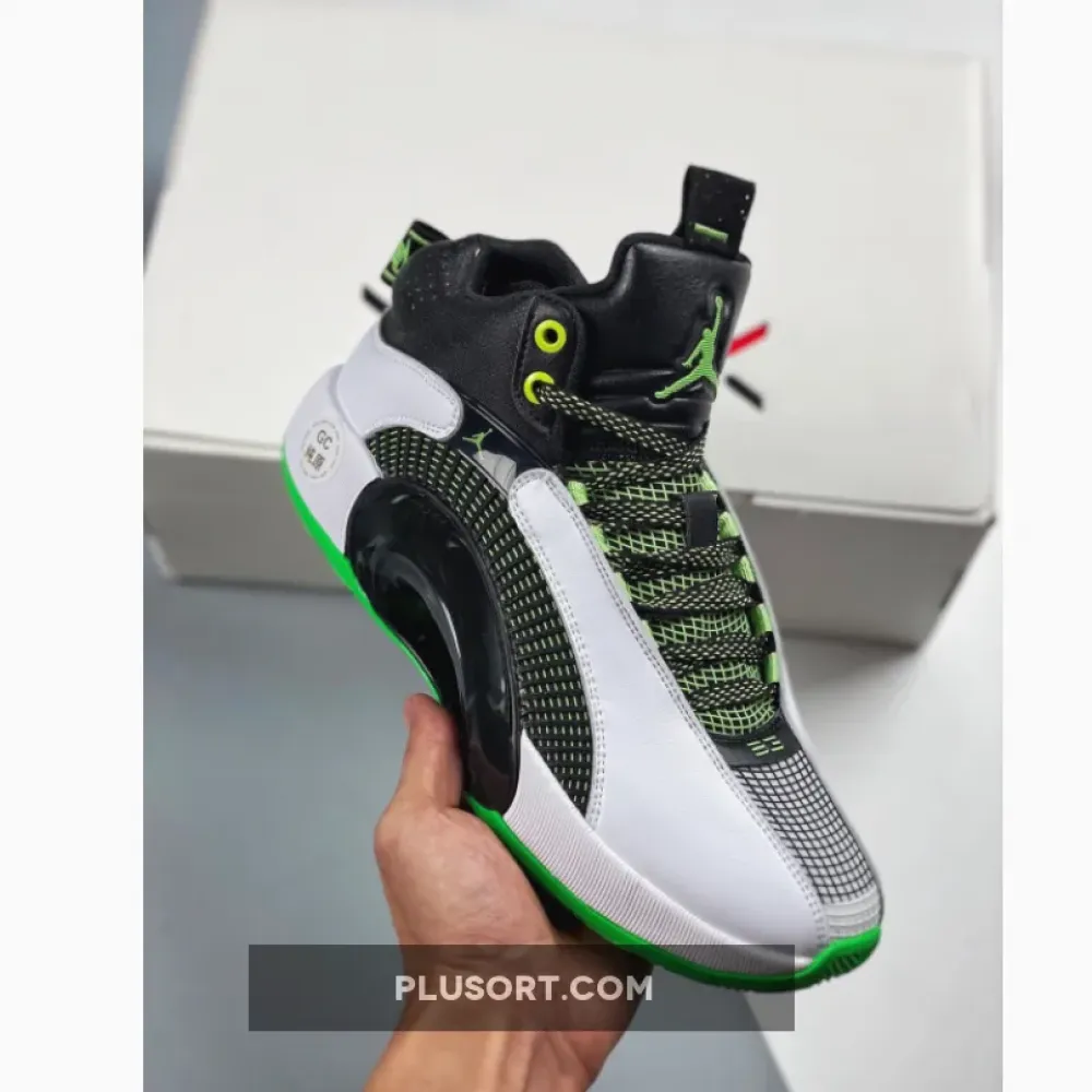 Air Jordan 35 White Black Green