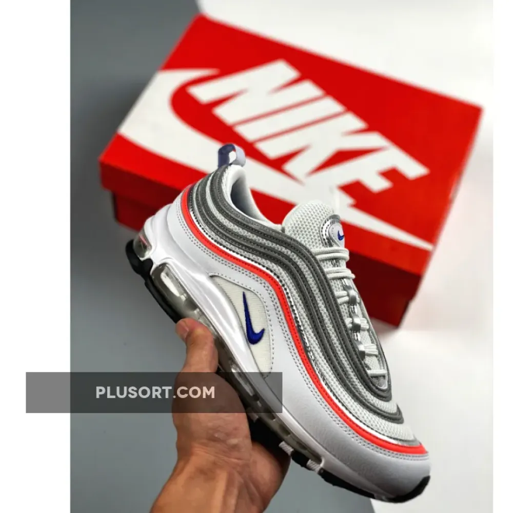 Nike Air Max 97 Silver Racer Blue Red  CZ6087-101