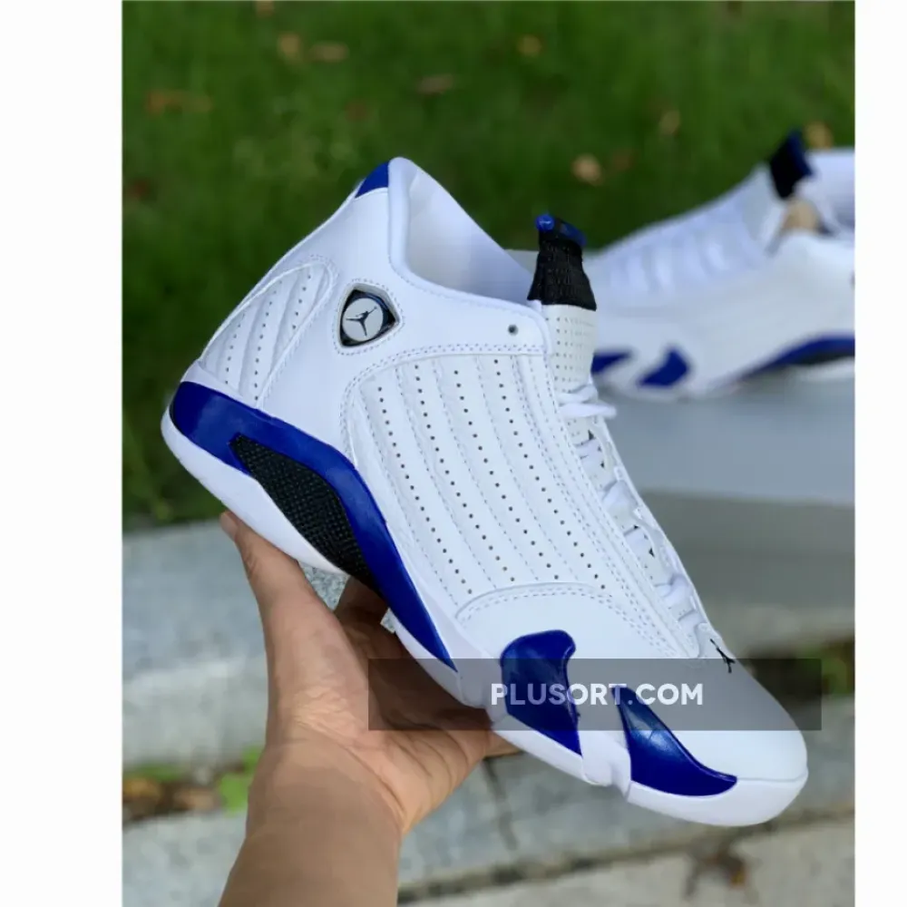 Air Jordan 14 White/Hyper Royal-Black  487471-104