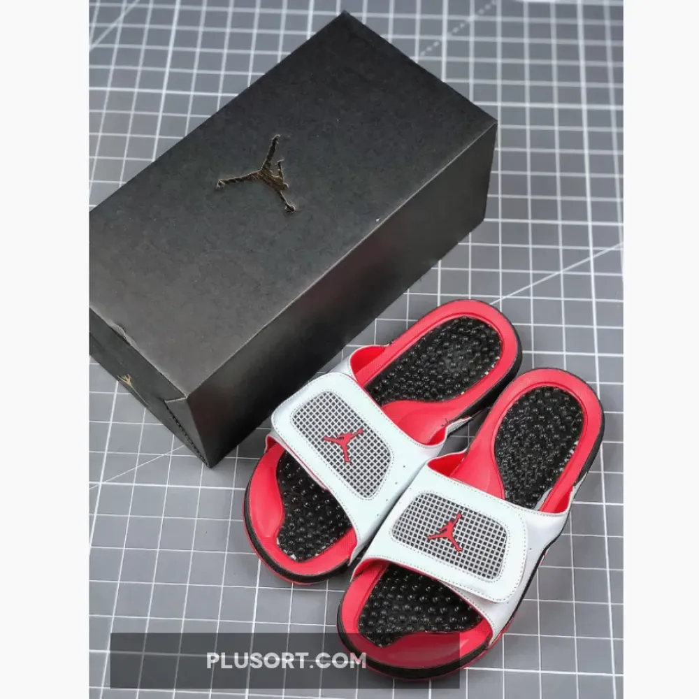 Air Jordan Hydro 13 White Red Black