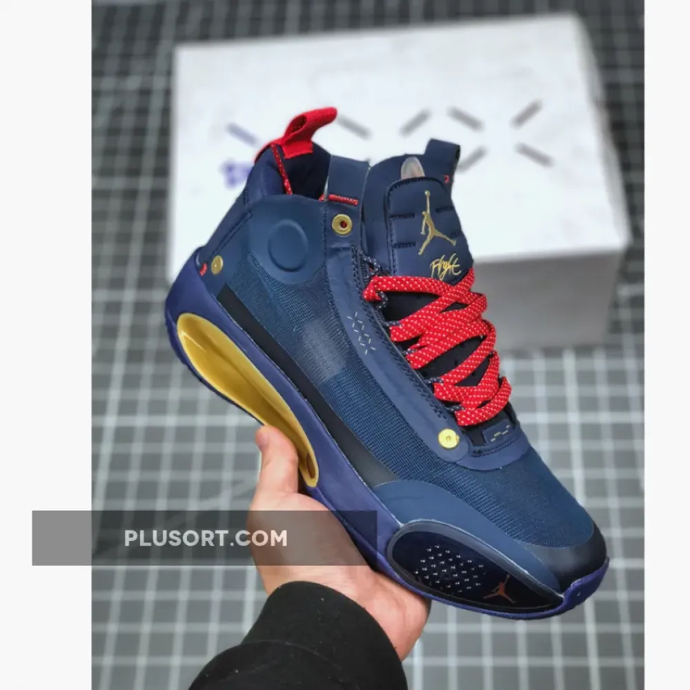 Air Jordan 34 Navy Blue/Gold