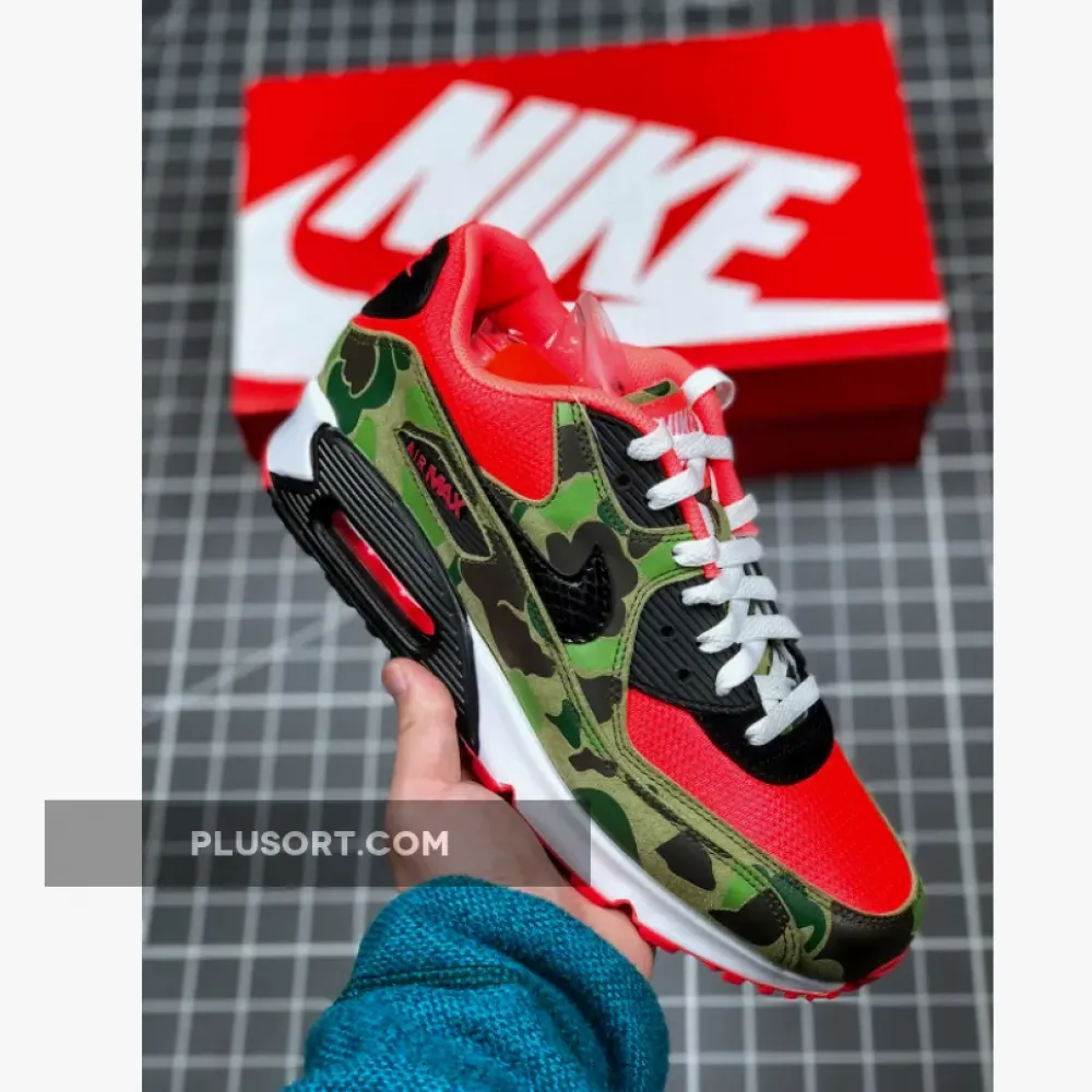 Nike Air Max 90 “Reverse Duck Camo” Infrared/Black  CW6024-600