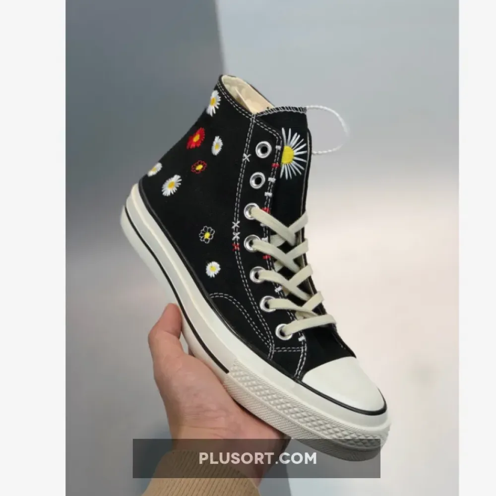 Converse Embroidered Floral Chuck Taylor All Star Black/Natural Ivory 567993C