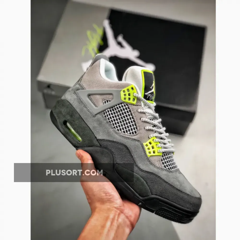 Air Jordan 4 SE “Neon Air Max 95” Cool Grey/Volt-Wolf Grey-Black CT5342-007