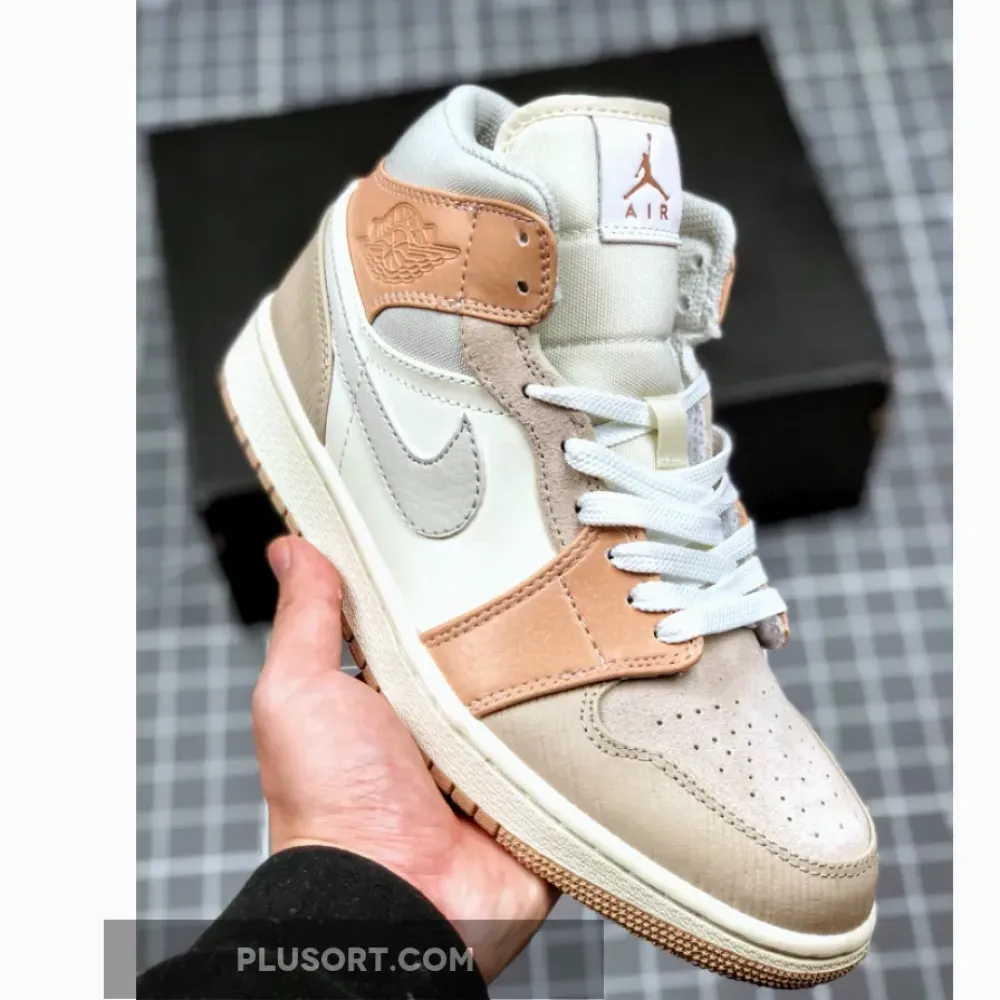 Air Jordan 1 Mid “Milan” Sail/Light Bone-String-Shimmer CV3044-100