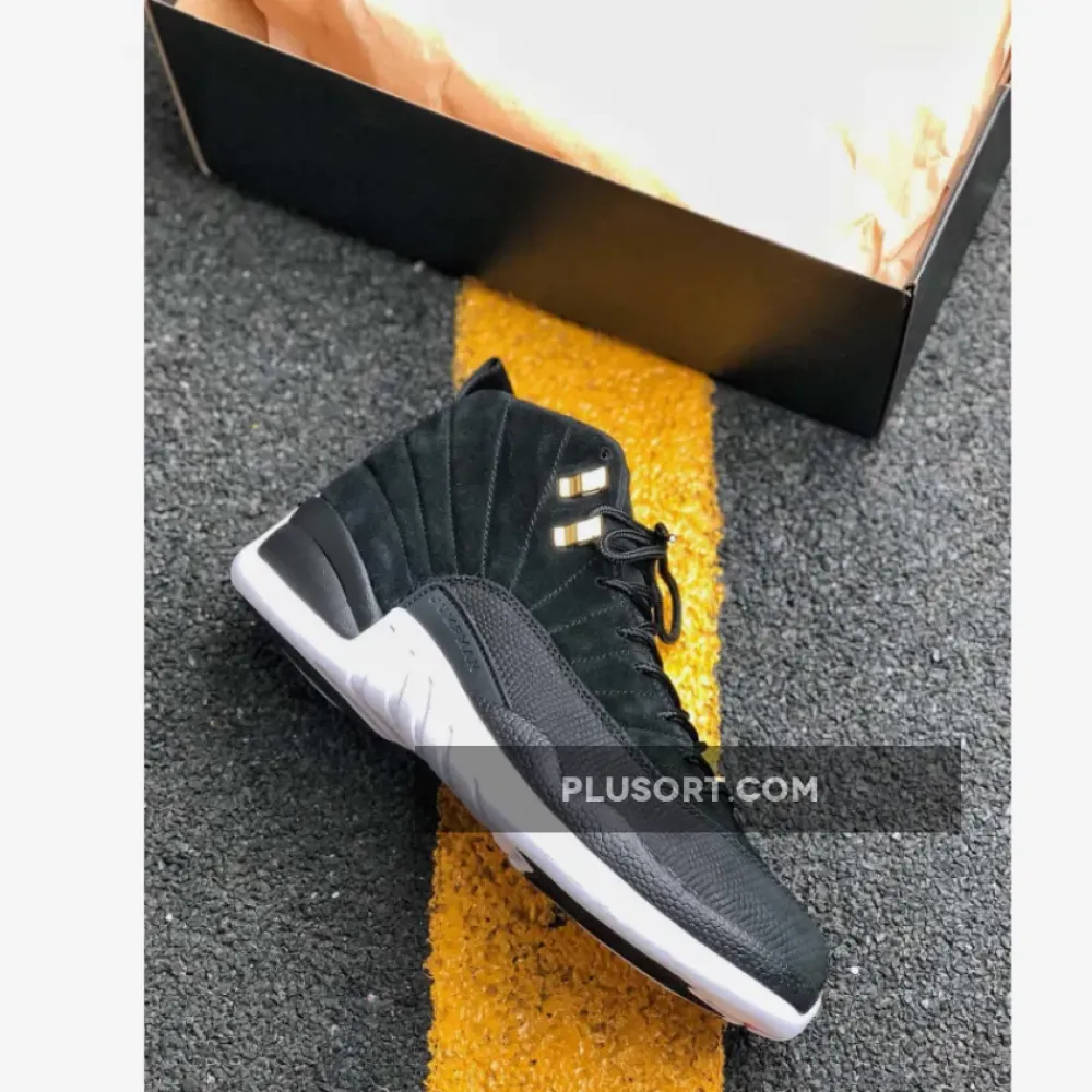Air Jordan 12 “Reverse Taxi” Black/White-Taxi  130690-017