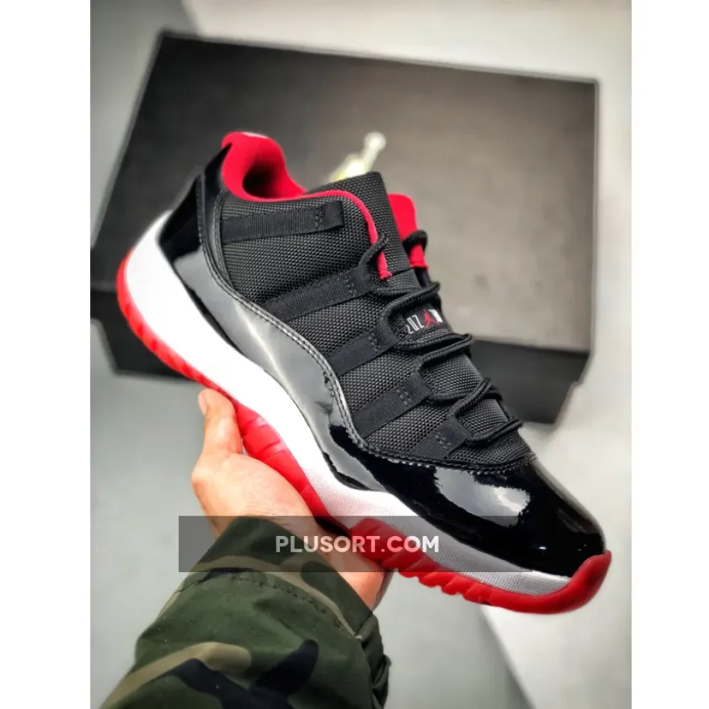 Air Jordan 11 Retro Low ‘Bred’ Black/True Red-White 528895-012