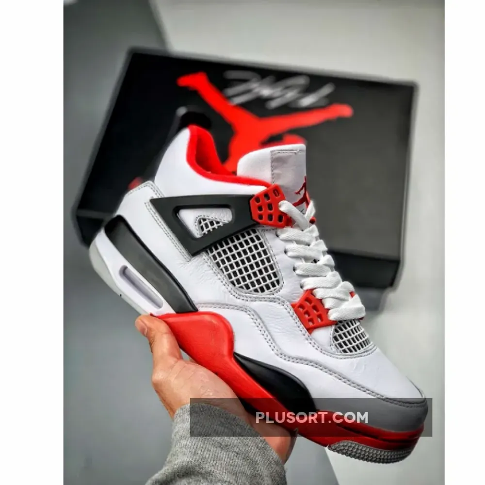 Air Jordan 4 Retro “Fire Red” White/Varsity Red-Black  308497-110