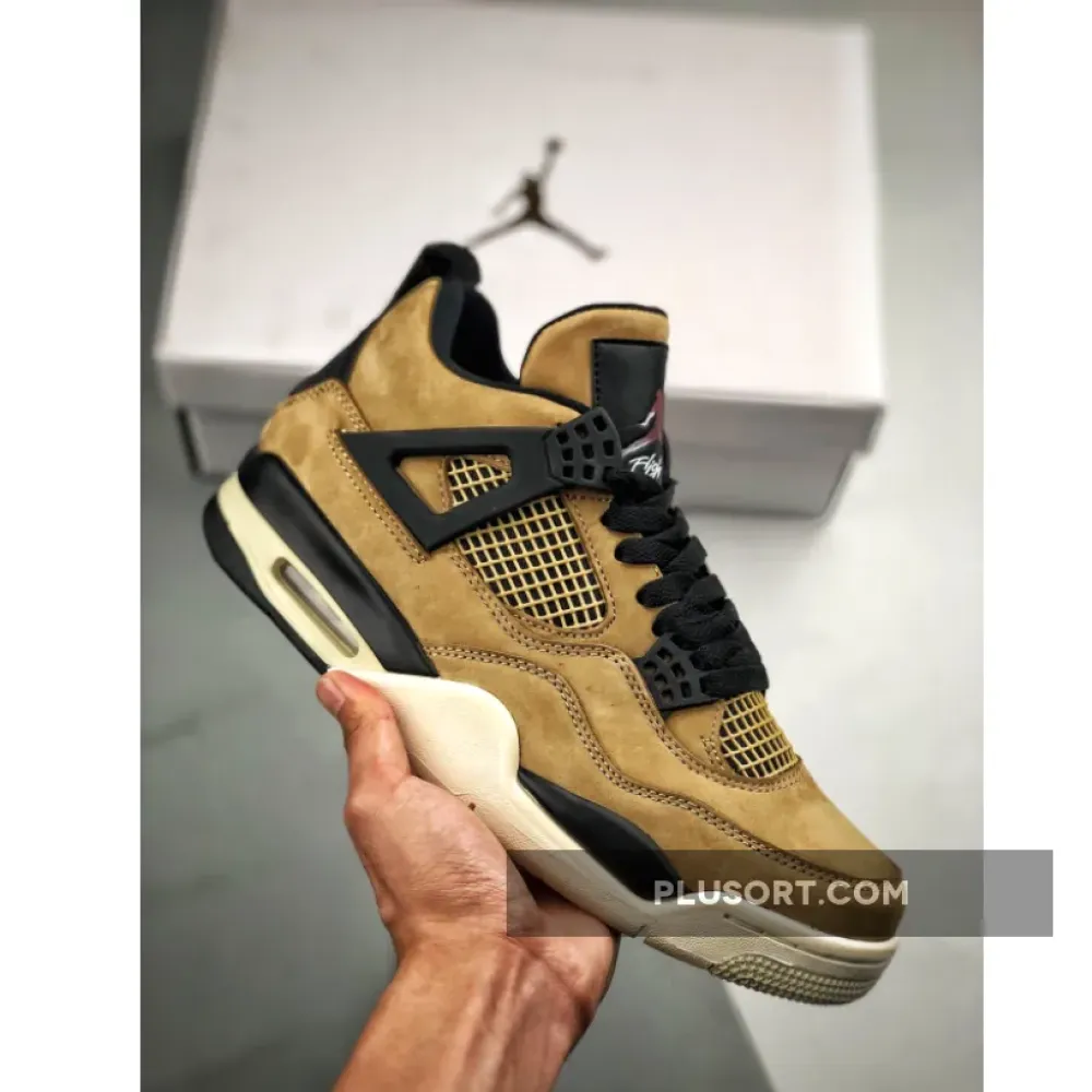Air Jordan 4 Mushroom/Black-Fossil-Pale Ivory AQ9129-200