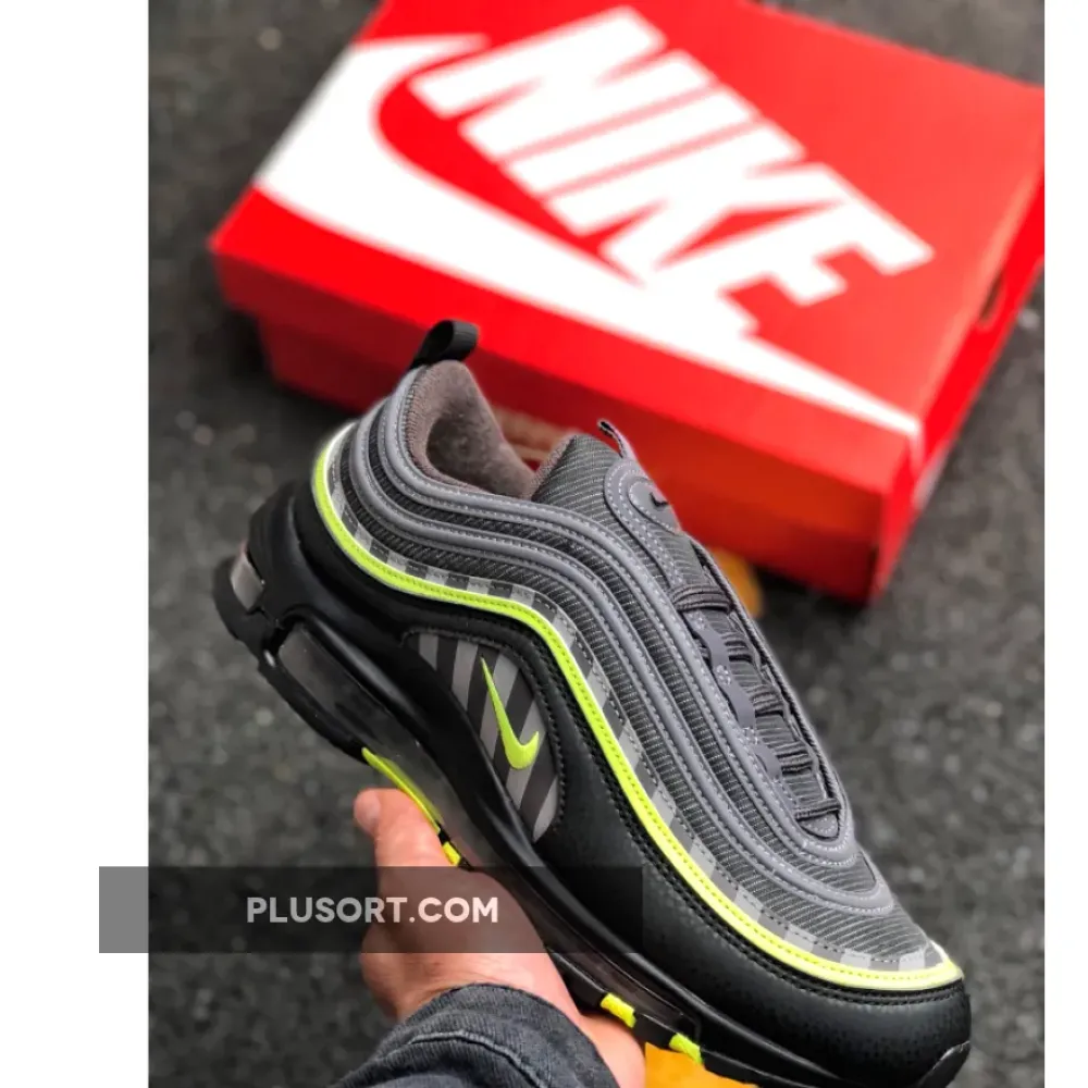 Nike Air Max 97 Thunder Grey/Lime Blast-Black  BV6057-001