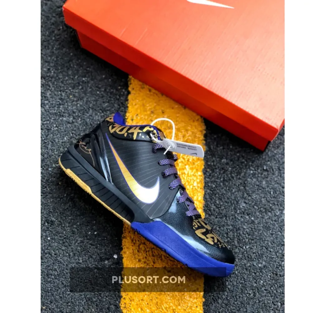 Nike Zoom Kobe 4 (Pop) “Finals” Black/Metallic Gold-Concord 354187-001