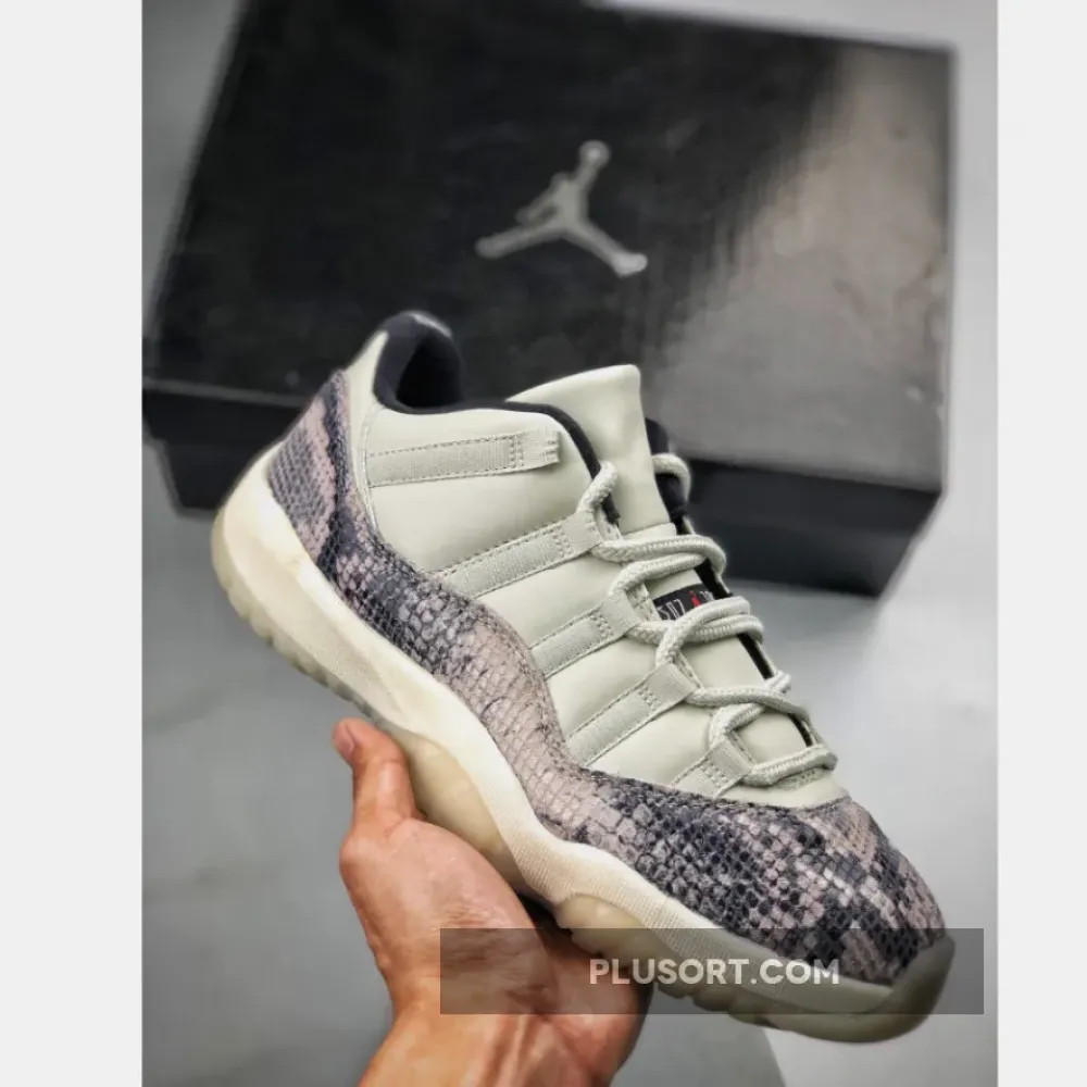 Air Jordan 11 Low SE “Snakeskin” Light Bone/University Red-Sail-Black CD6846-002
