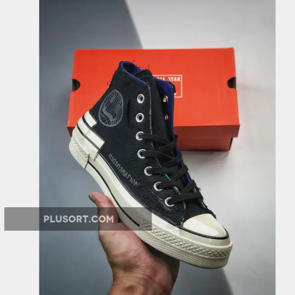 Converse Chuck 70 Hacked Heel Tear Away Black/Iron Grey/Blue A02407C