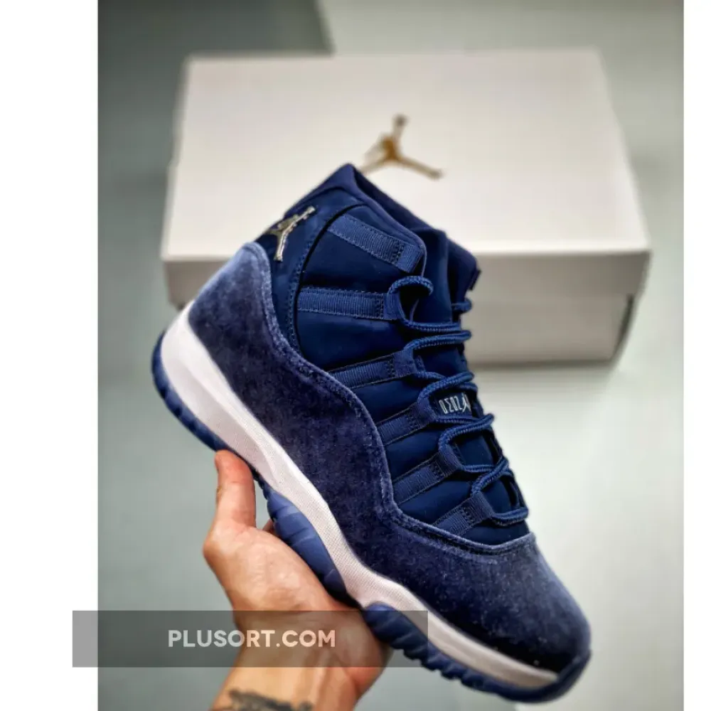 Air Jordan 11 Velvet Midnight Navy/Metallic Silver-White  AR0715-441