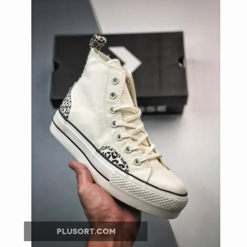 Converse Chuck Taylor Lift Platform High Leopard Egret A03874C