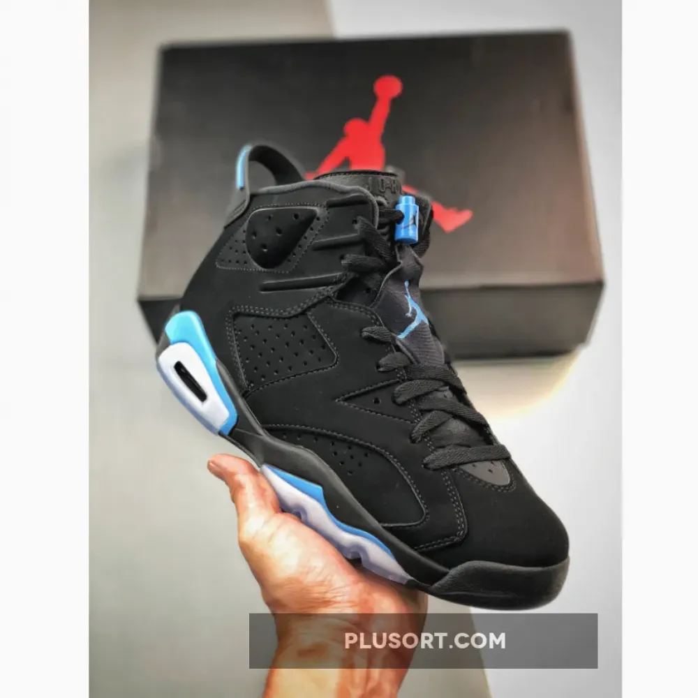 Air Jordan 6 ‘UNC’ Black/University Blue  384664-006