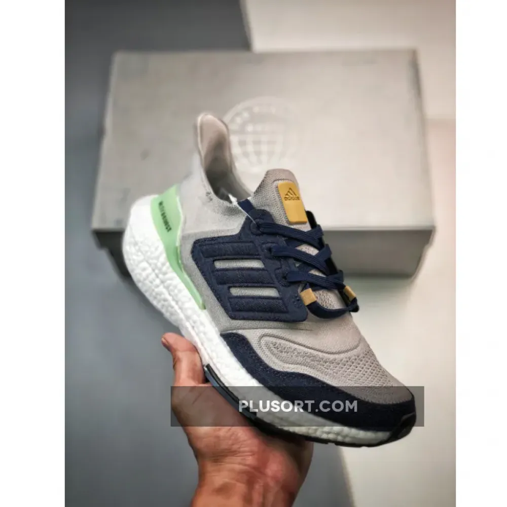 adidas Ultra Boost 22 Halo Silver Shadow Navy  GX9158