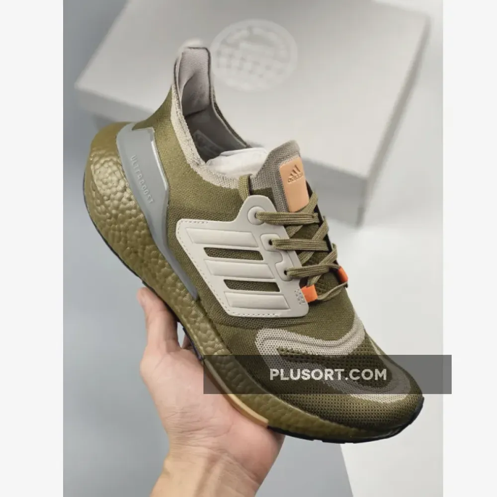 adidas Ultra Boost 22 Orbit Green Beam Orange  GX9140