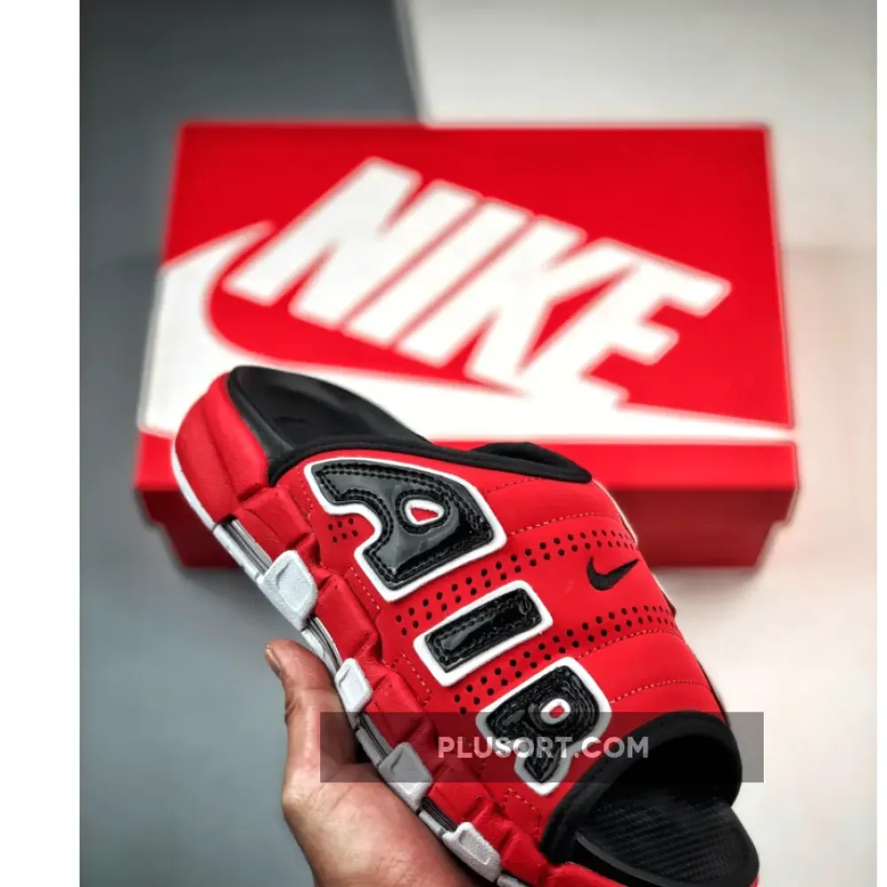 Nike Air More Uptempo Slide “Red/Black” FJ6305-600 FJ6035-600