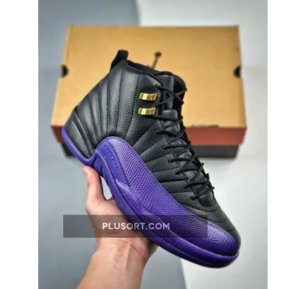 Air Jordan 12 Black/Field Purple-Metallic Gold-Taxi  CT8013-057