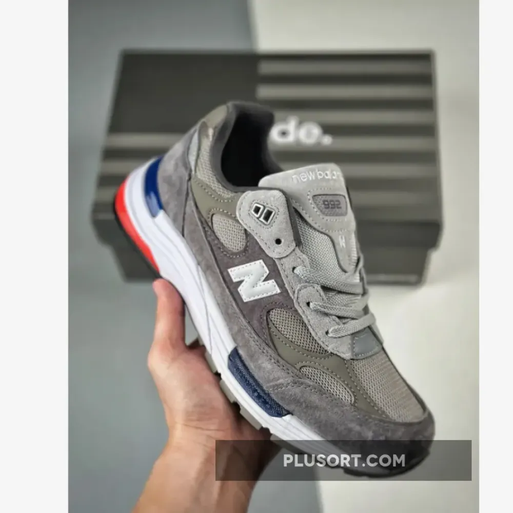 New Balance 992 Grey Blue Red M992MD M992AG
