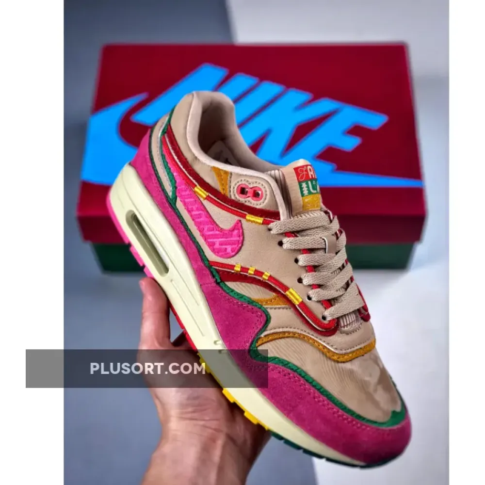 The Familia x Nike Air Max 1 Hemp/Pinksicle-Sanddrift  FN0598-200
