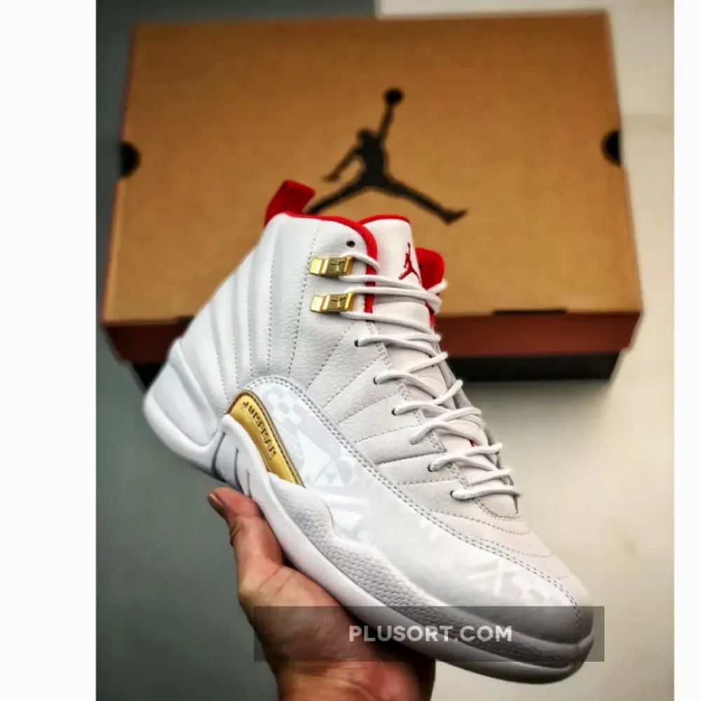 Air Jordan 12 “FIBA” White/Red-Metallic Gold 130690-107