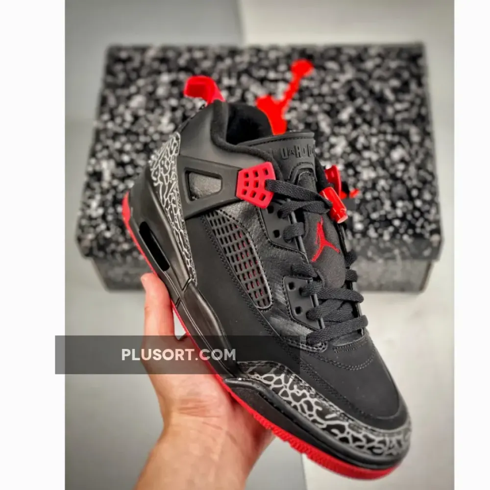 Jordan Spizike Low “Bred” Black/Gym Red-Sail  FQ1759-006