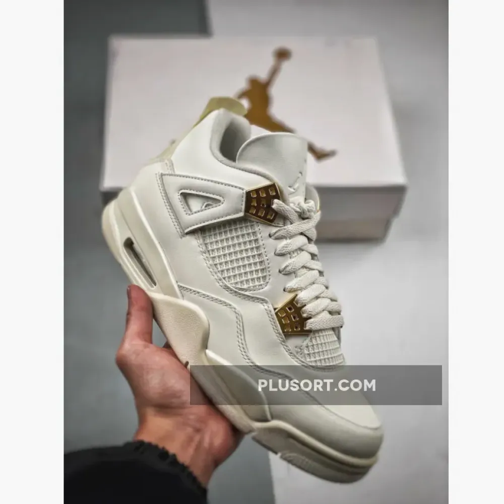 Air Jordan 4 Sail/Metallic Gold-Black  AQ9129-170
