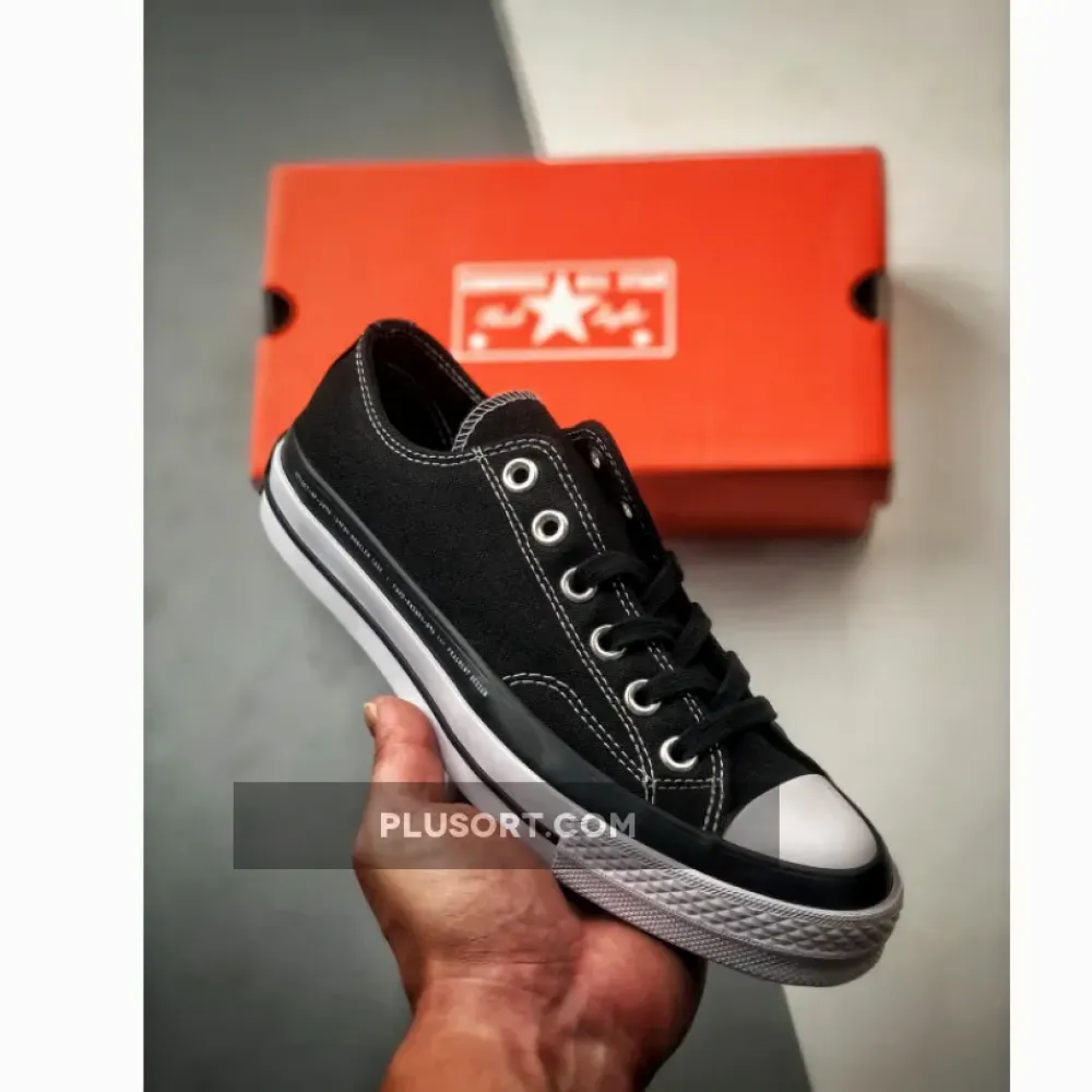 7 MONCLER x fragment design x Converse Chuck 70 Ox Black White 169069C
