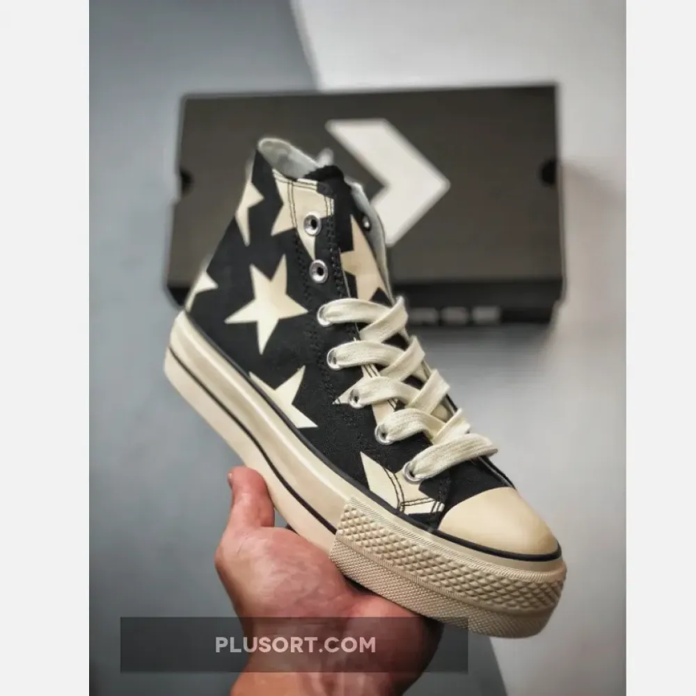 Converse Chuck Taylor All Star Lift Platform Large Stars Black/Natural Ivory/Egret A09903C
