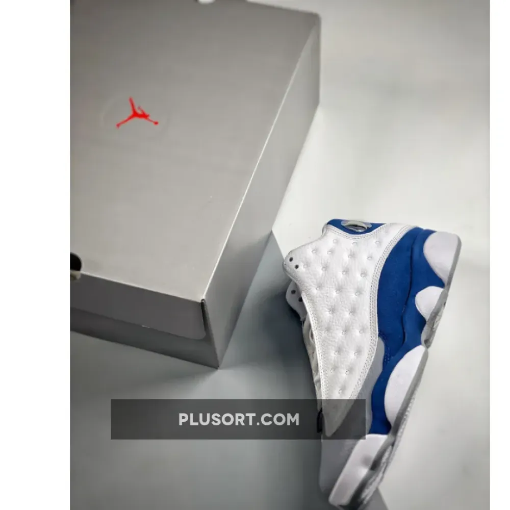 Air Jordan 13 White/Fire Red-French Blue-Light Steel Grey  414571-164