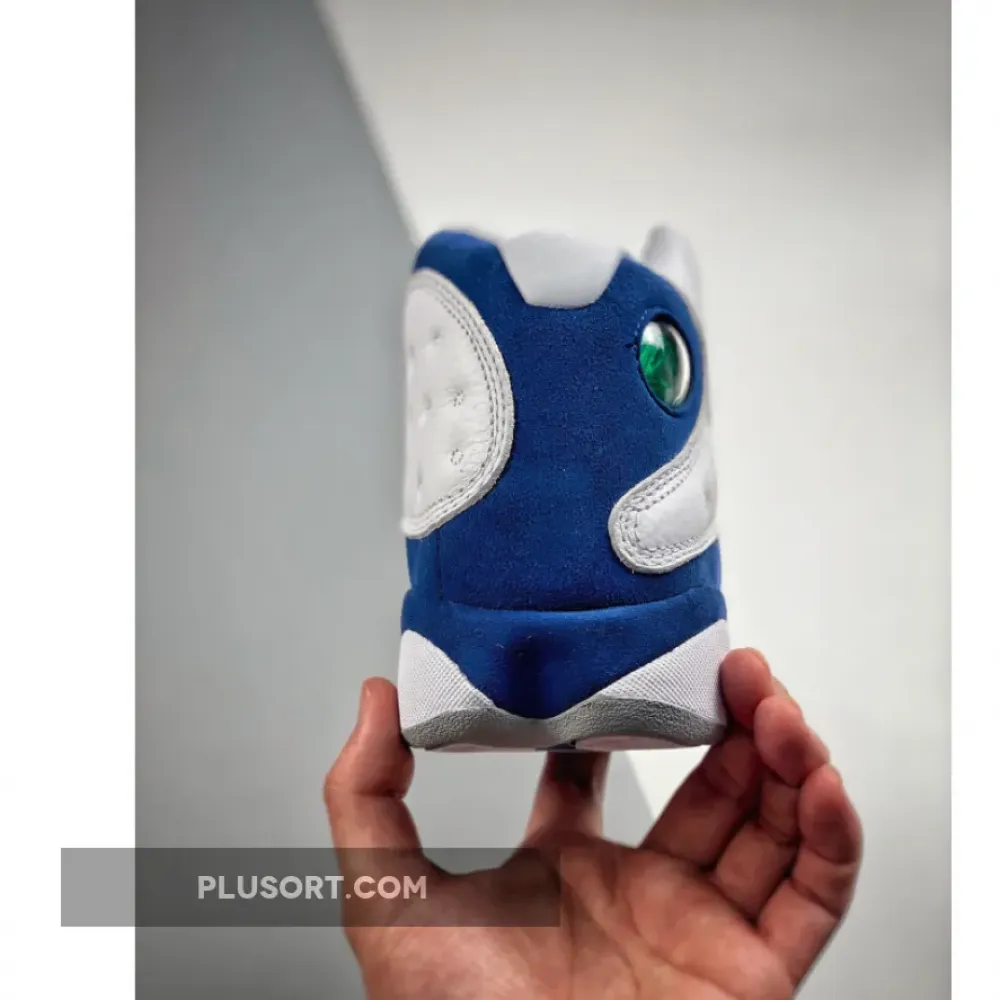 Air Jordan 13 White/Fire Red-French Blue-Light Steel Grey  414571-164