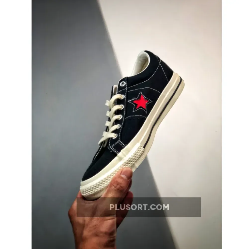 CDG PLAY x Converse One Star Low Black  A01791C