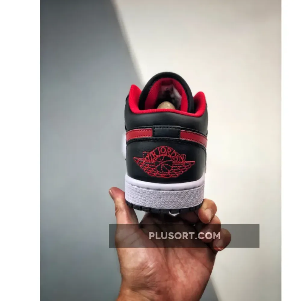 Air Jordan 1 Low White Toe Black/White-Red  553558-063