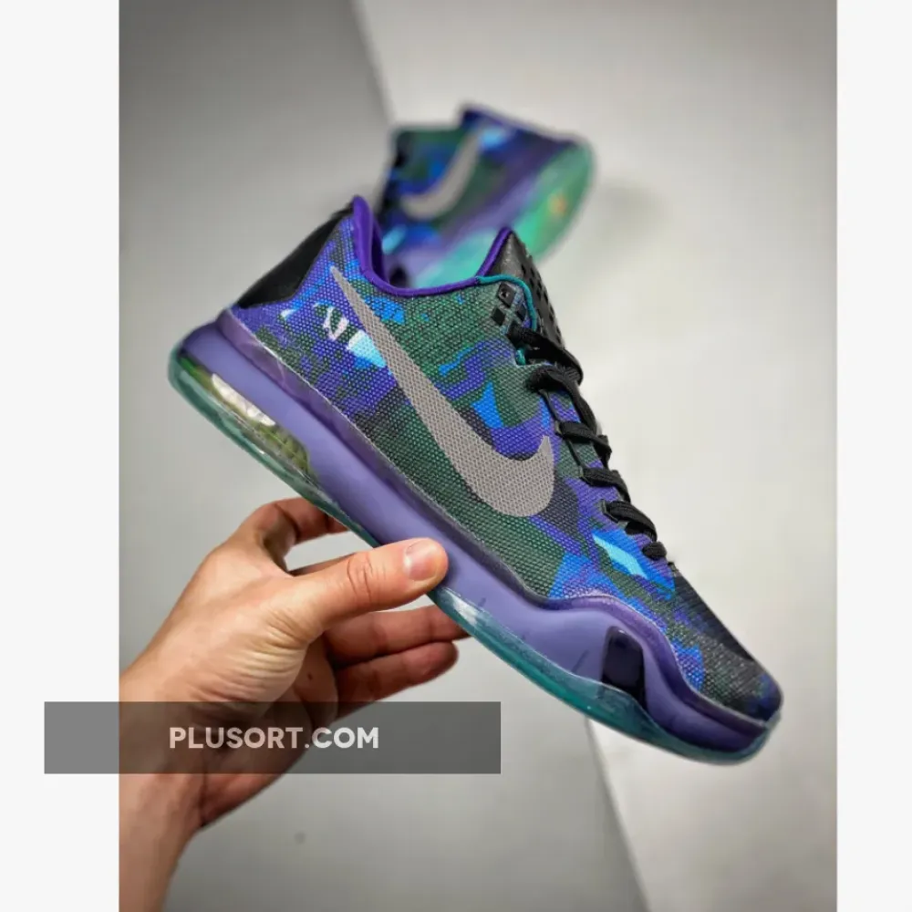 Nike Kobe 10 “Peach Jam” Emerald Glow/Reflect Silver-Purple 705317-305