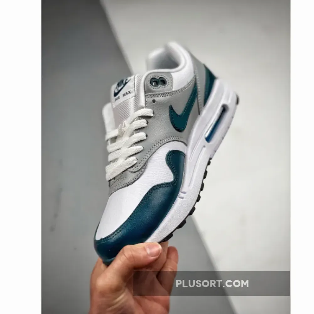 Nike Air Max 1 White/Dark Teal Green-Wolf Grey-Black DH4059-101