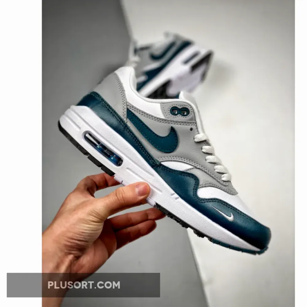Nike Air Max 1 White/Dark Teal Green-Wolf Grey-Black DH4059-101