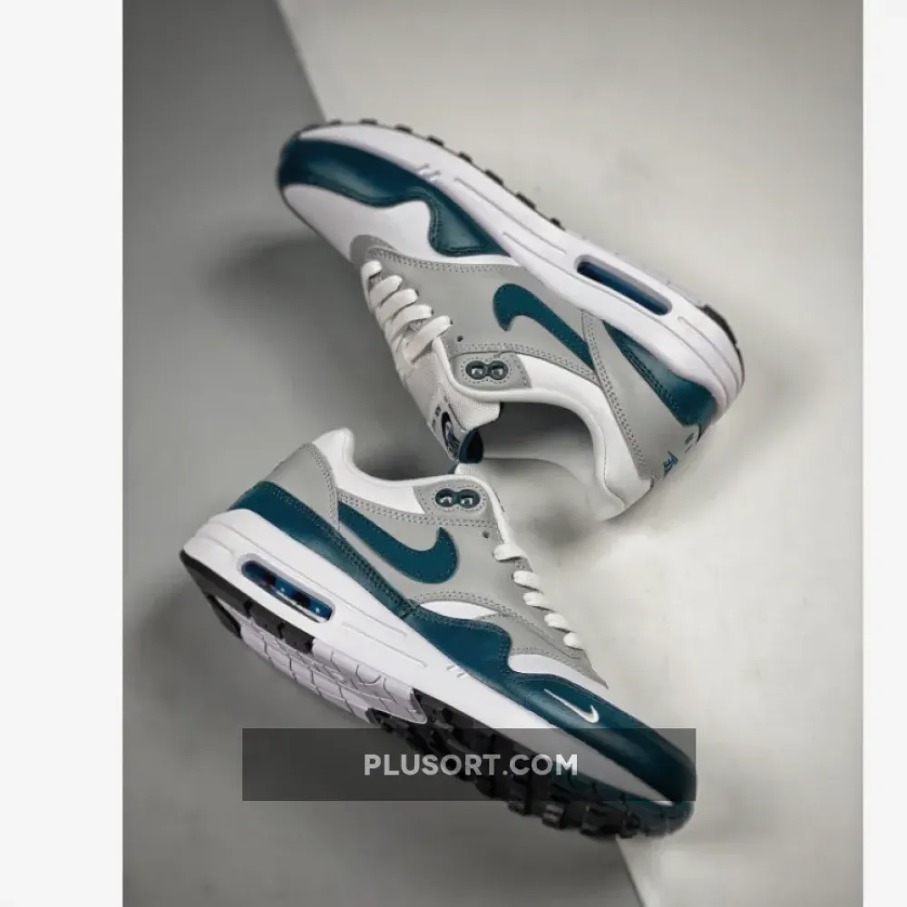 Nike Air Max 1 White/Dark Teal Green-Wolf Grey-Black DH4059-101