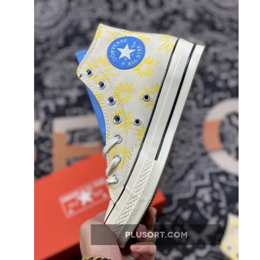 Converse Chuck 70 High ‘Sunny Floral’ Egret/University Blue/Amarillo 172863C